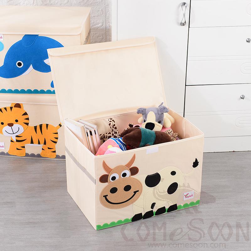 Linen Storage Basket-33*33*33cm, Waterproof Coating Canvas Linen+ Mdf Insert