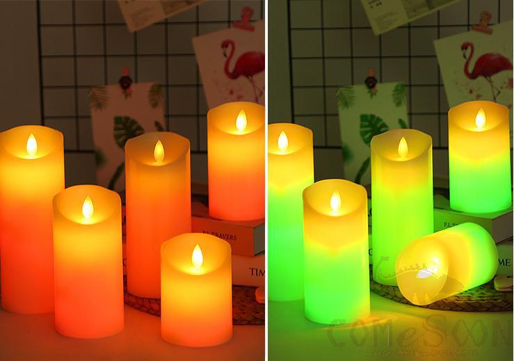 Rgb Led Candle-0.5w, D7.5*10 cm, Charging Type