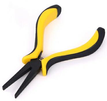 Flat Nose Pliers 5" Yellow Black, High Carbon Steel