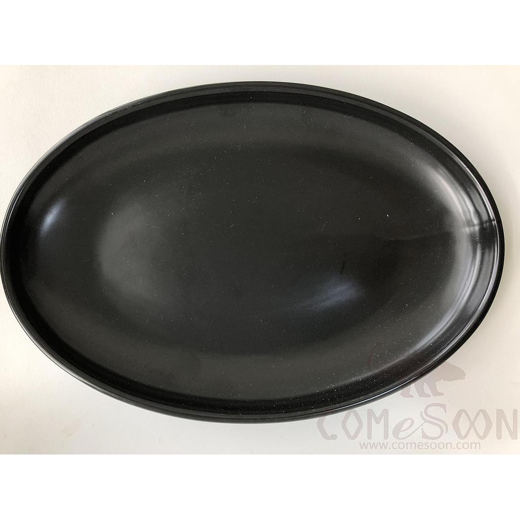 Black Oval Plate 14"