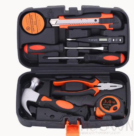 Hardware Tool Set 9 Pieces, High Carbon Steel, L28*W23*H6.5cm