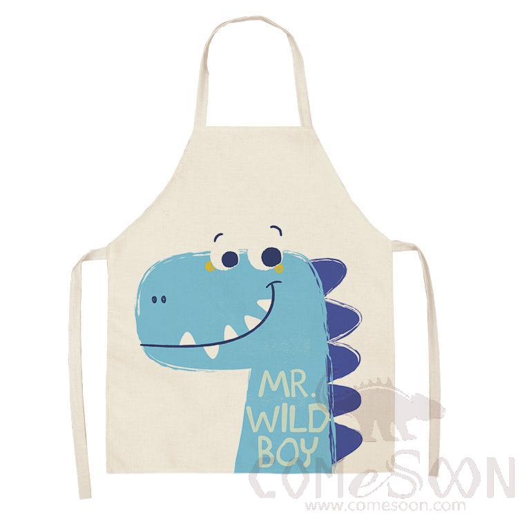 Dinosaur Apron, Linen, 55*68cm