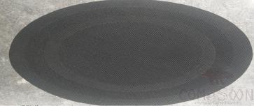 Black Round PVC Placemat