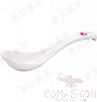 Spoon, Porcelain White Decal Lotus, Mf, 145.6*40.6*27.8mm