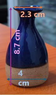 Vase, Ceramic, Blue, D4*H8.7cm