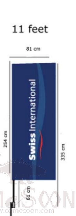 Banner Flags, 254*81cm, Flag Only.