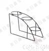 No. 22 Round Bowl Wire Rack, Spray Painted Black, Mf, L525*W180*H320(Small Circle 180)mm