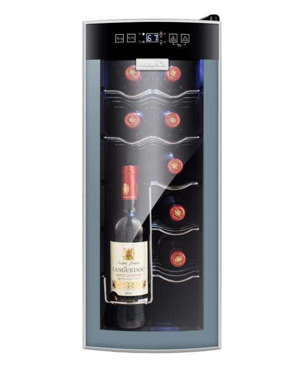 Wine Cooler-Curved Facade, 65w, 250×500×453mm(W * D * H)