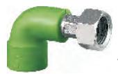 Flexible joint Elbow-Green DN 20 x 1/2 "