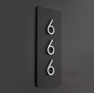 Door Number, Acrylic, Simple Model Vertical,
24*10cm