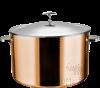 Triple Steel Diamond Rose Gold Warm Stock Pot with Stainless Steel Lid, 201/430 Ss+ Aluminum+ 304 Ss, Φ320×h250mm