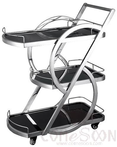 Ss201 Cart, Ss201+ Tempered Glass, 80*45*93cm