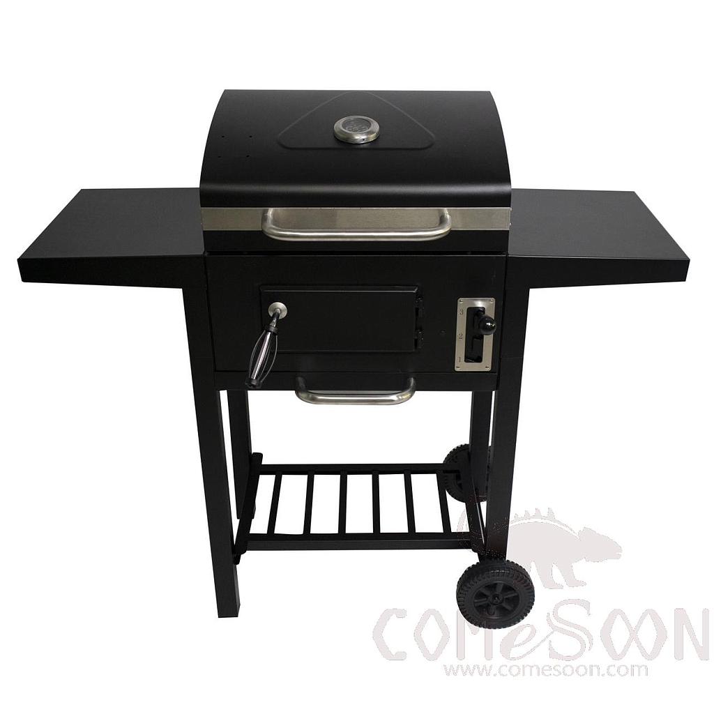 Trolley Charcoal Bbq Grill  with Double Side Tables L109*W50*H96cm