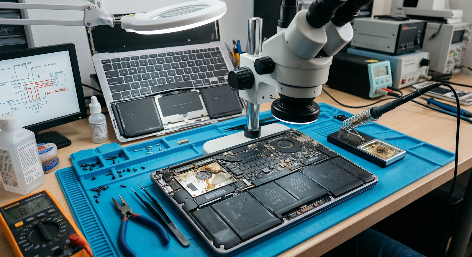 MacBook rusak parah