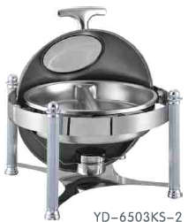 6503 Series-Round Chafng Dish W/glass Lid