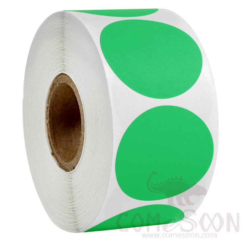Green Stickers, 500pcs, Ø3.8 cm
