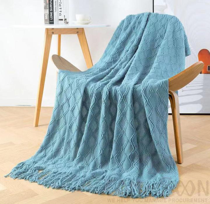 Blanket, Blue, Acrylic127*152+ 15cm