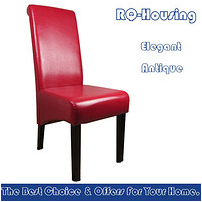 High Back Fashion Dining Chair High-Grade Solid Wood Living Room Furniture Hotel Cafe Pu Leather Dining Chair