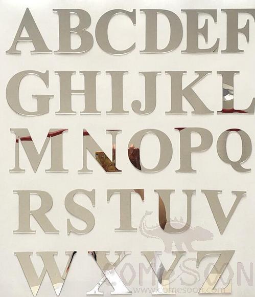 3d Alphabet Wall Sticker, Letter Q, 10*10cm
