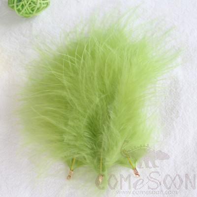 Full Velvet Turkey Feathers with Clip Fasteners, Ø10-12 cm