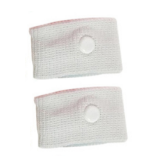 Anti Carsick Wristband, Single Point Indentation, W30*L50mm, Polyester Fiber, White