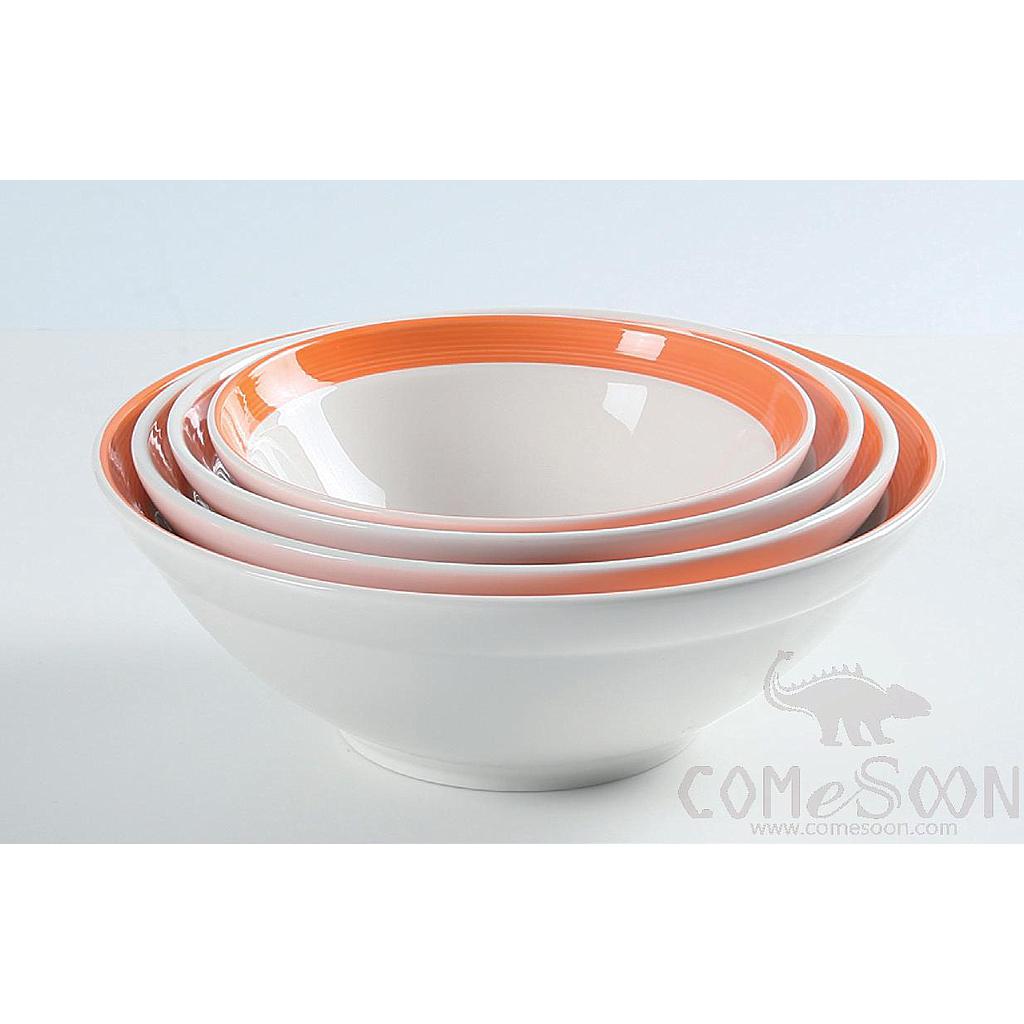 Orange Sleeve Series 11" Narrow Edge Filigree Deep Bowl