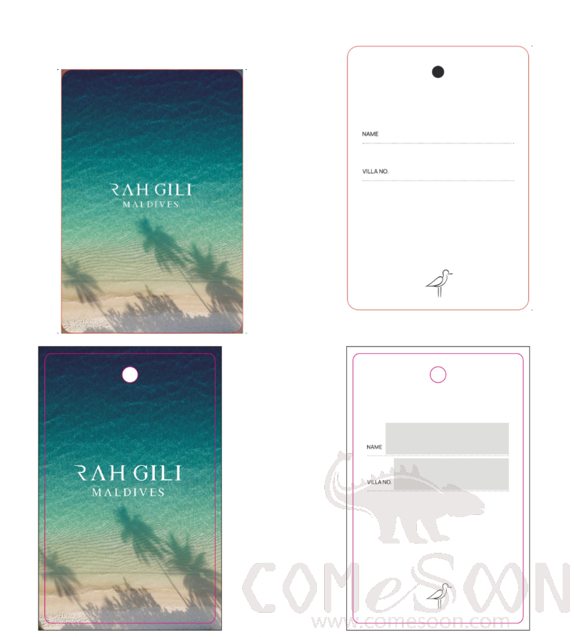 PVC Luggage Tag with String, L8.5*W5.4*TH0.3cm