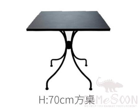 Outdoor Table-70*70cm, Carbon Steel+ Metal Base, 70*70*71cm product image