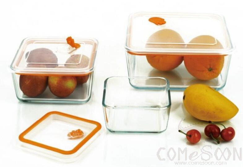1.1L Square Tempered Glass Crisper