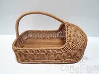 Imitation Rattan Steel Wire Shoe Basket, 3.0 Round Rattan+ Steel Ring, 40*31*10cm