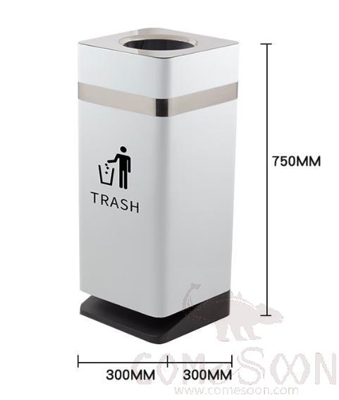 Direct Throw Trash Can, Iron Paint, 300*300*750mm, Dustbins