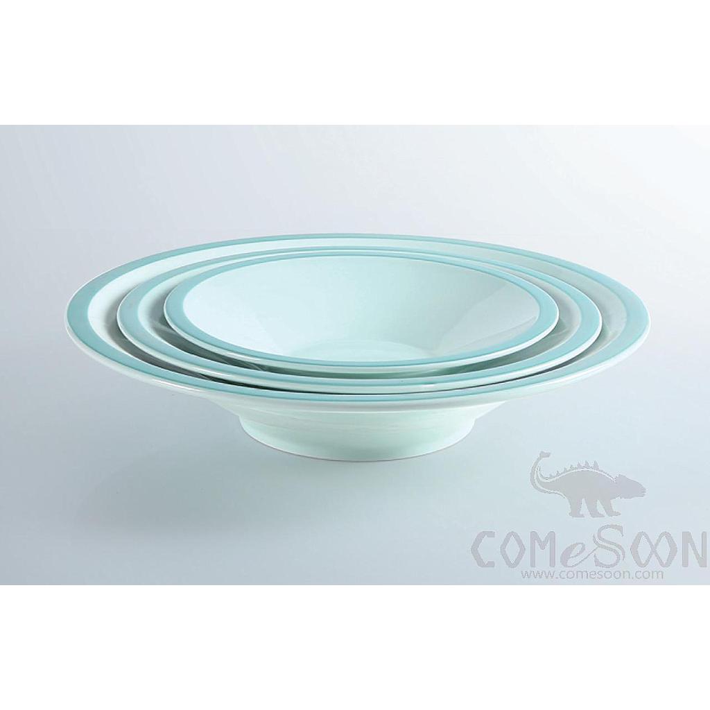 Blue Sleeve Series 9" Thick Edged Shallow Bowl
