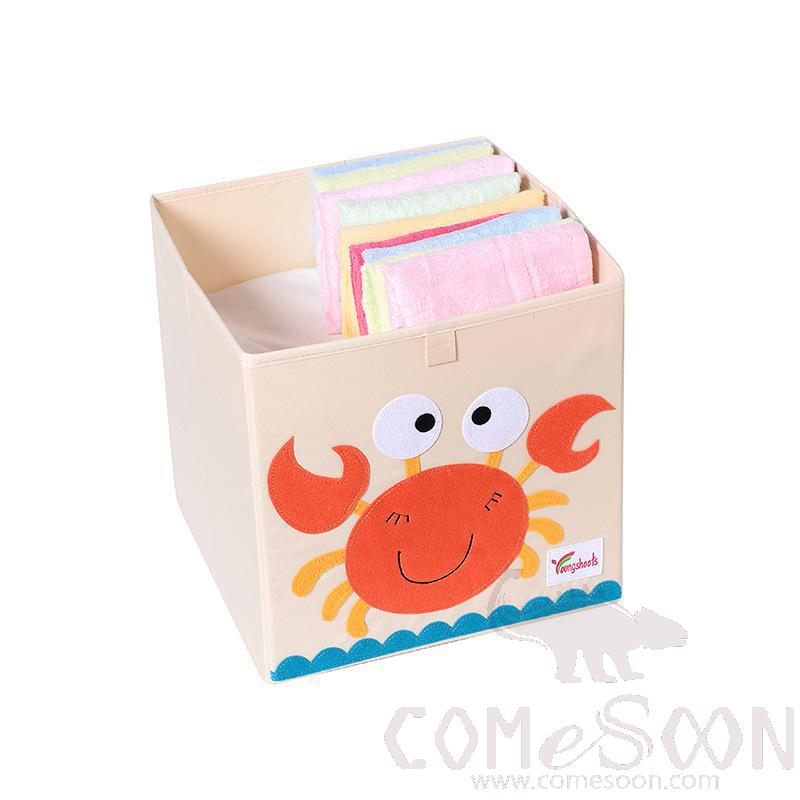 Linen Storage Basket-33*33*33cm, Waterproof Coating Canvas Linen+ Mdf Insert