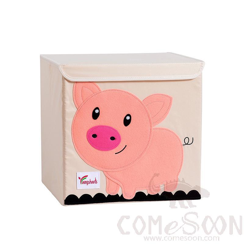 Linen Storage Basket-33*33*33cm, Waterproof Coating Canvas Linen+ Mdf Insert