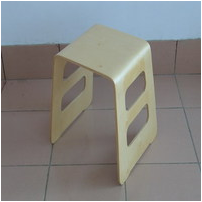Curved Wooden Stool product image
