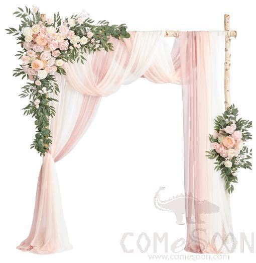 Wedding Arch Floral Set of 5, Pink