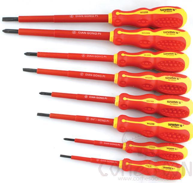 Insulated Phillips Screwdriver4x100mm, Chrome Vanadium Alloy Steel+ Tpr Soft Non-Slip Plastic