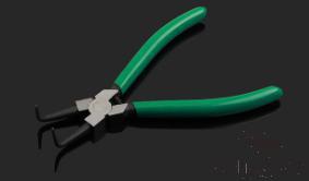 Internal Bent Circlip Pliers 13", Cr-v Alloy Steel