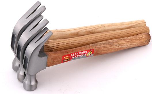 Wooden Handle Claw Hammer 500G, High Carbon Steel