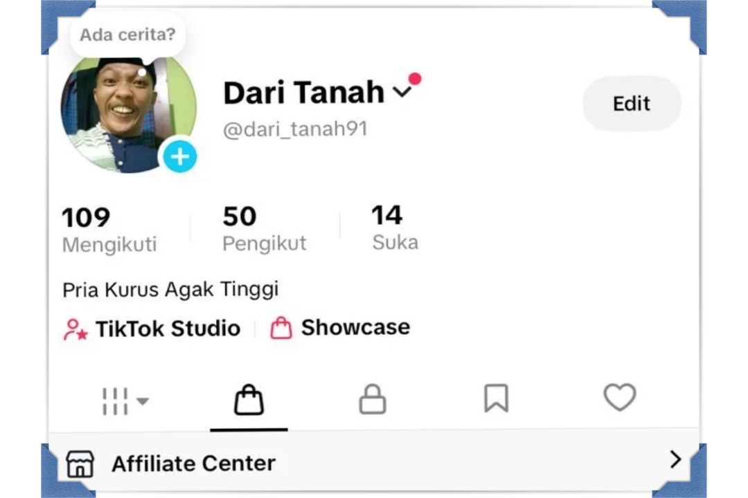 Bukti Dashboard TikTok Vina 1