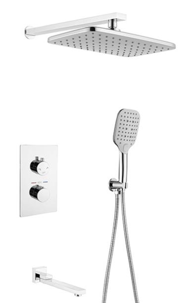 Thermostatic Hidden Shower-Brass