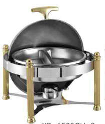 6503 Series-Round Chafng Dish W/golden Feet