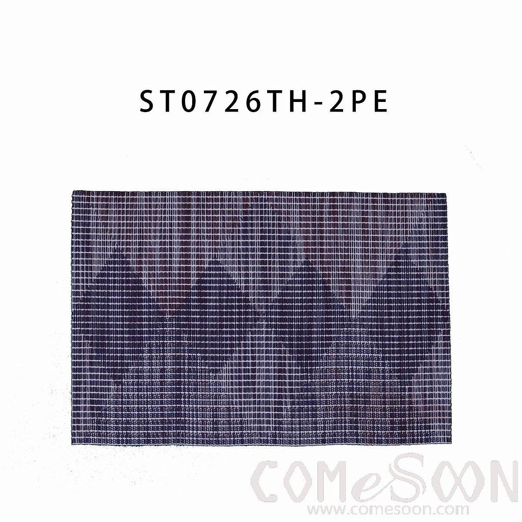 Hot Pressed Edge PVC Placemat, Purple Mixed Color Diamond Jacquard PE Placemat 28*43*0.1cm