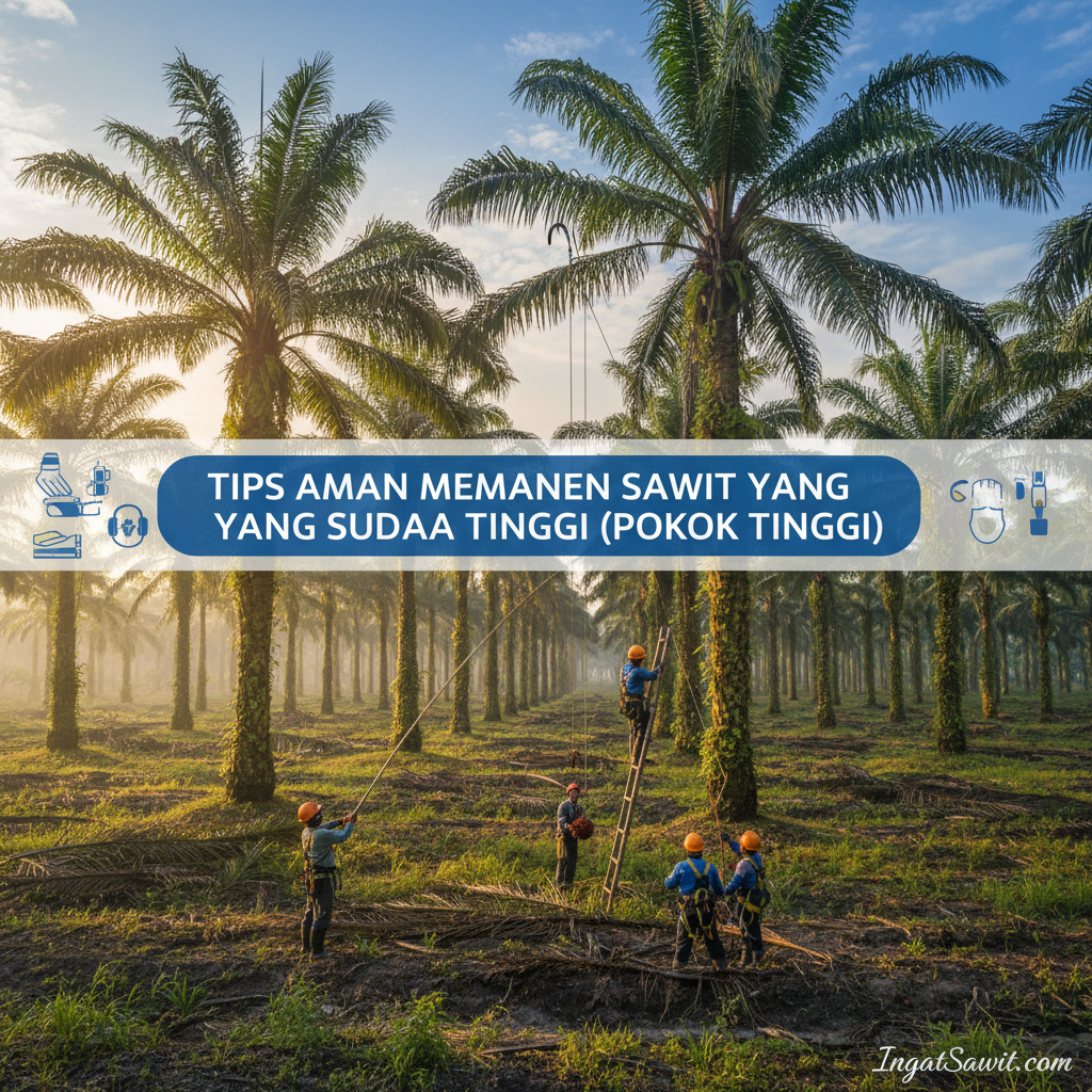 Tips Aman Memanen Sawit yang Sudah Tinggi (Pokok Tinggi)