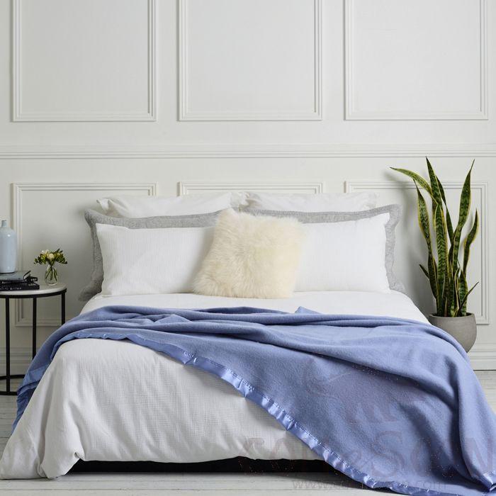 Pure Wool Blanket, Light Blue, 150*200cm