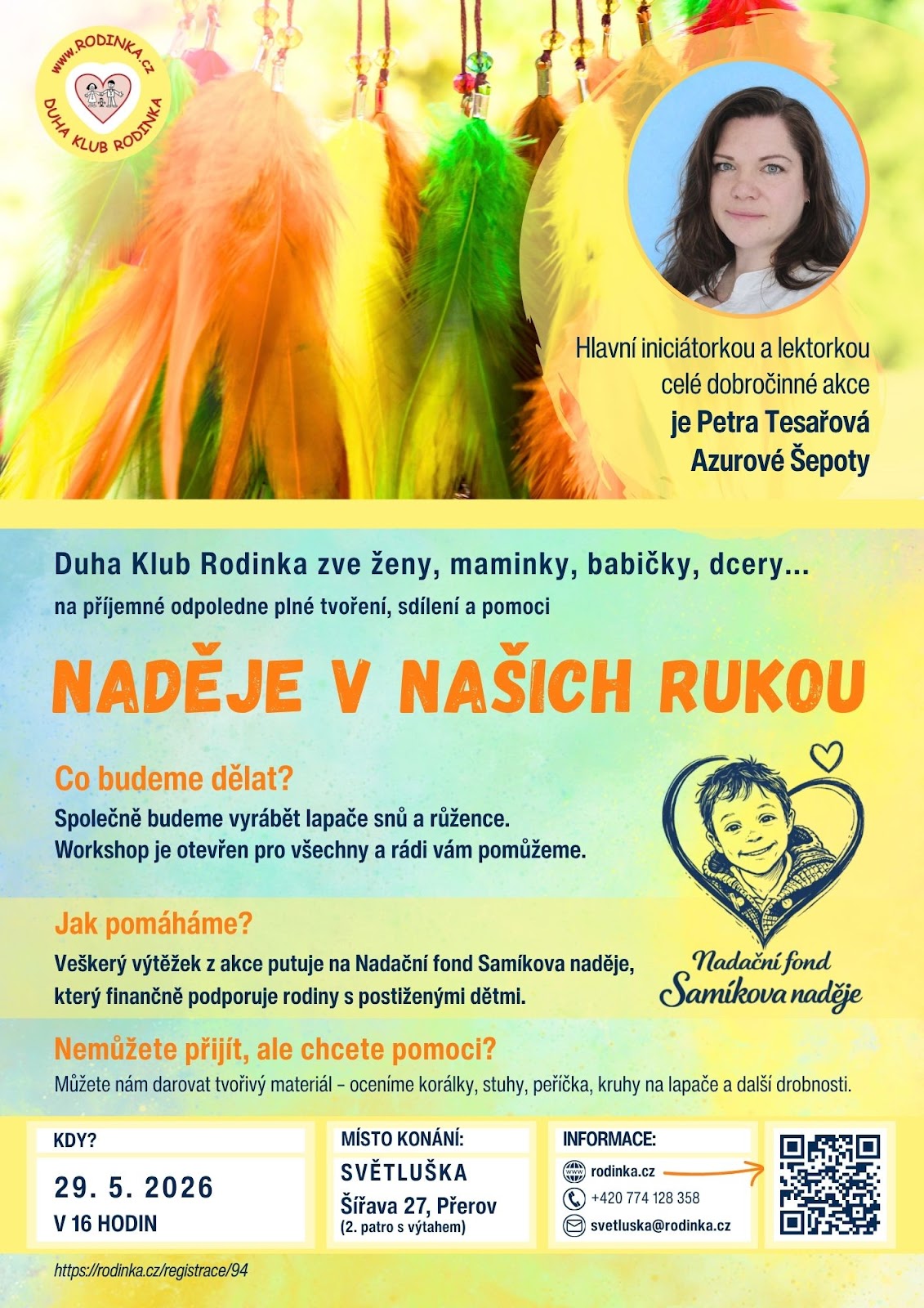 Naděje v na&scaron;ich rukou let&aacute;k s lektorkou