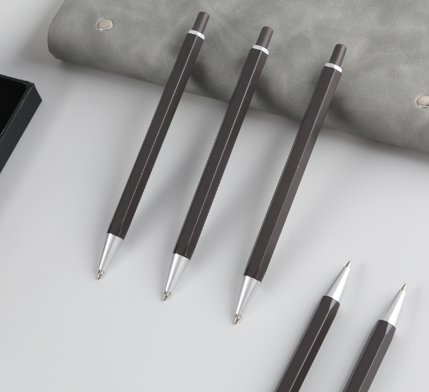Custom Click Action Ballpoint Pens with Logo, Aluminum Rod, Click