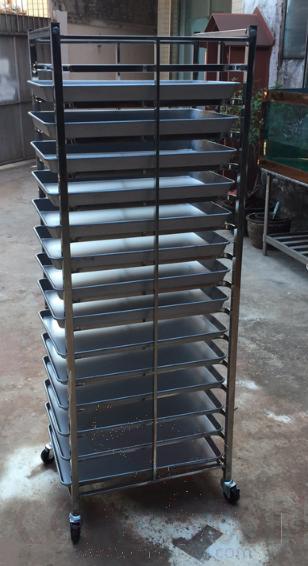 15 Tier Stainless Steel Trolley Rack, 610*470*1750mm