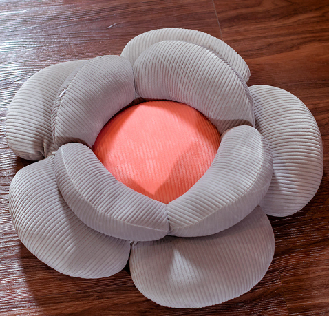 Petal Cushion, Down Cotton, Gray, L50*W50cm