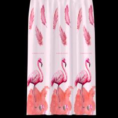 Calico Shower Curtain-Flamingo, Polyester, 180* 200 cm